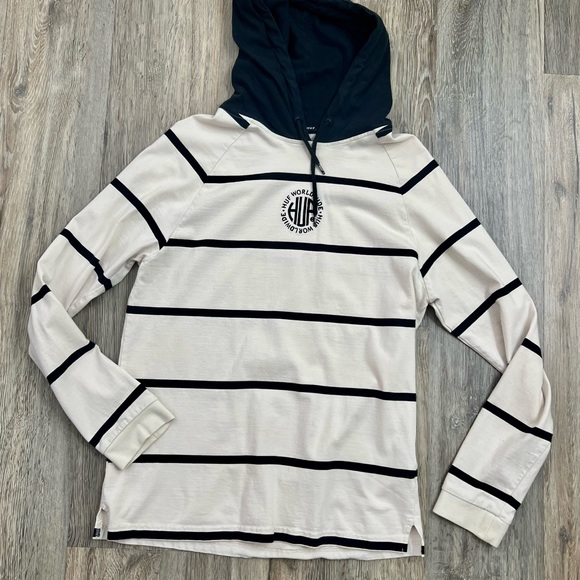 Huf black and white hooded long sleeve size large - Picture 7 of 11